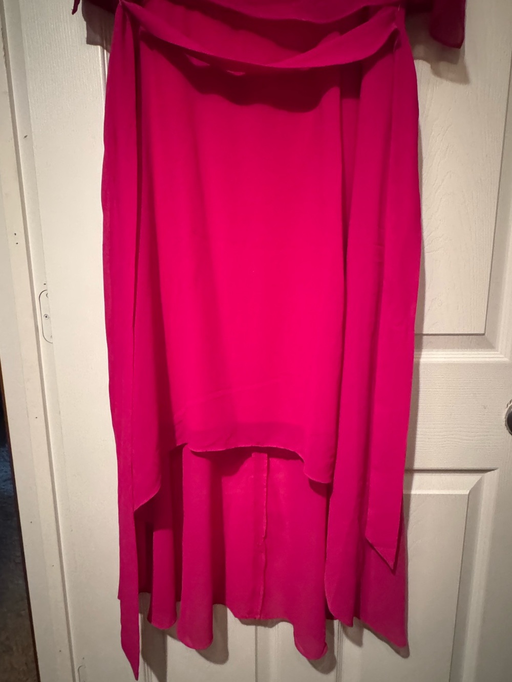JH Size 16 Bright Pink Women’s Sleeveless Tank Dress w/ chiffon overlay - Picture 6 of 11